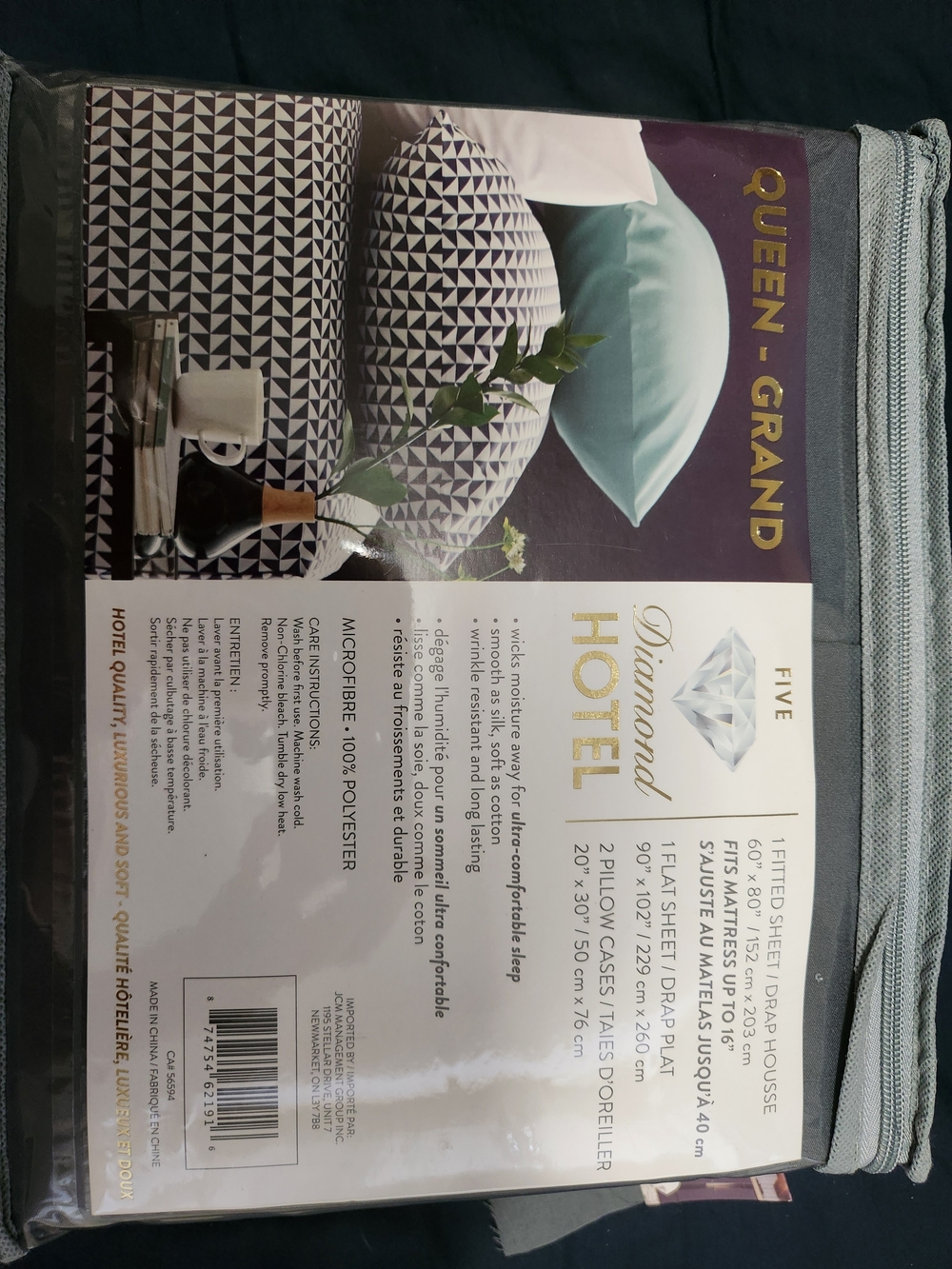 500 Thread Microfiber Sheet Set - Dark Gray